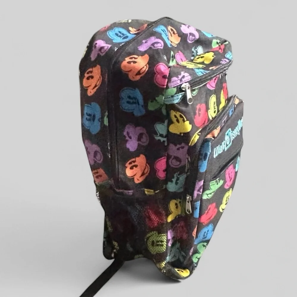 Disney Parks Disney World Mickey Mouse All Over Logo‎ Backpack Bag